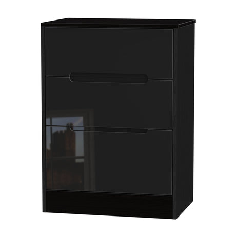 Monaco 3 Drawer Deep Midi Chest - Welcome Furniture