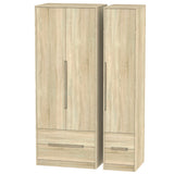 Monaco Triple Wardrobe (2, 2 Door 2 Drawer) - Welcome Furniture