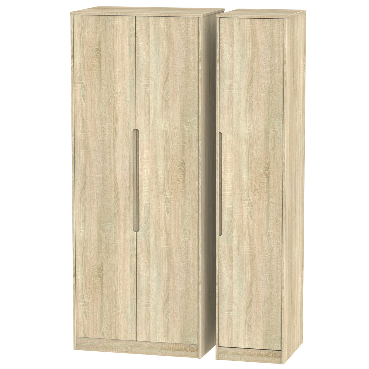 Monaco Triple Wardrobe (2 Door and 1 Door) - Welcome Furniture