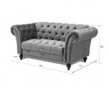 Monroe Curved Velvet 2 Seater Sofa - TGC