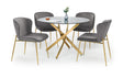 Montero Round Table & 4 Harper Chairs - Julian Bowen