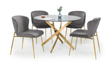 Montero Round Table & 4 Harper Chairs - Julian Bowen