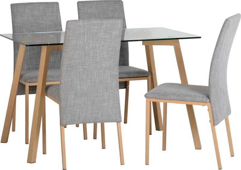 Morton Dining Table Set with 4 Chairs - Seconique