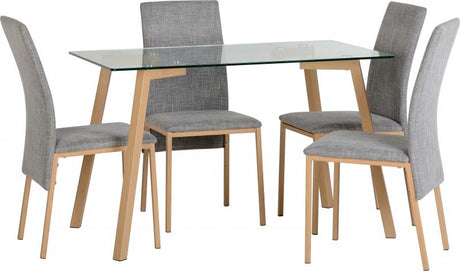 Morton Dining Table Set with 4 Chairs - Seconique