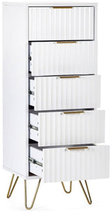 Murano 5 Drawer Tallboy - Julian Bowen