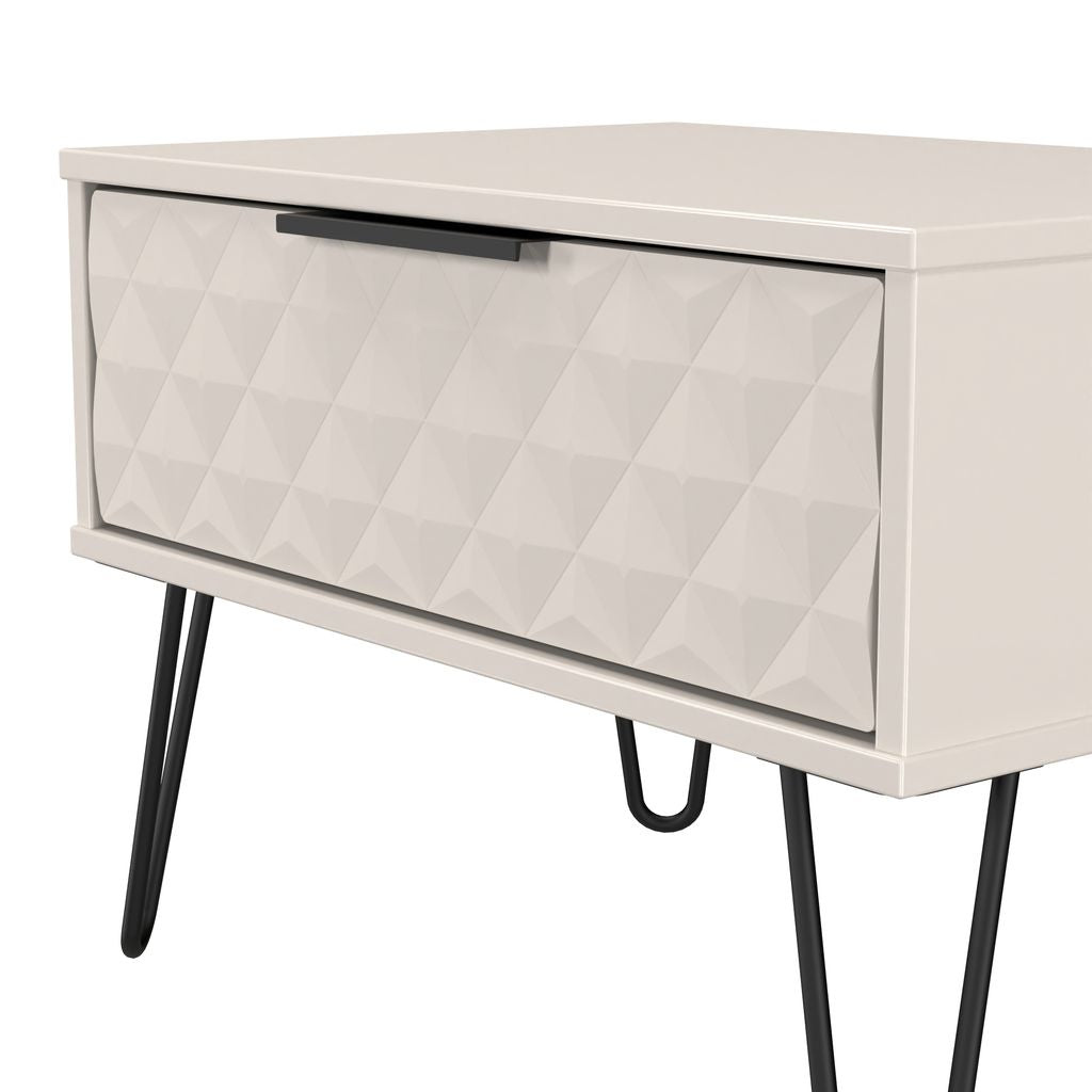 Harlequin 1 Drawer Midi Chest with Black Hairpin Legs