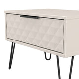 Harlequin 1 Drawer Midi Chest with Black Hairpin Legs