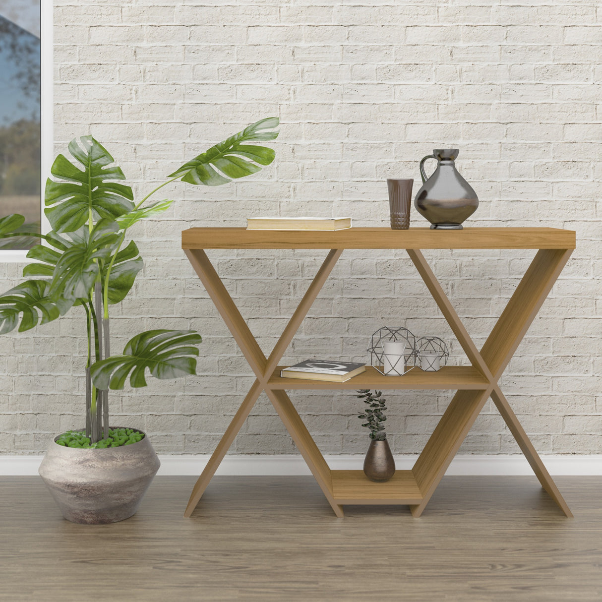 Naples Oak Effect Console Table