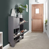 Narrow 4 Drawer Flip Down Shoe Cabinet - GFW