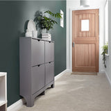 Narrow 4 Drawer Flip Down Shoe Cabinet - GFW