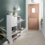 Narrow 4 Drawer Flip Down Shoe Cabinet - GFW
