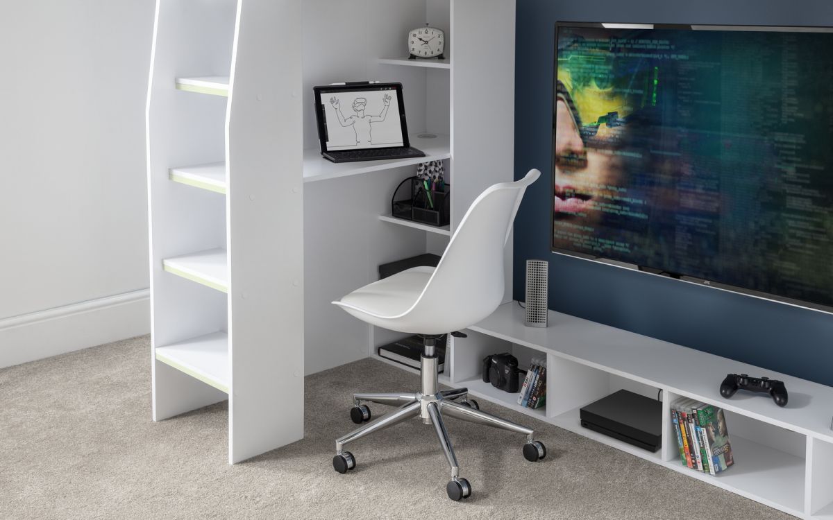 Nebula High Sleeper Gaming Bed Frame with Desk