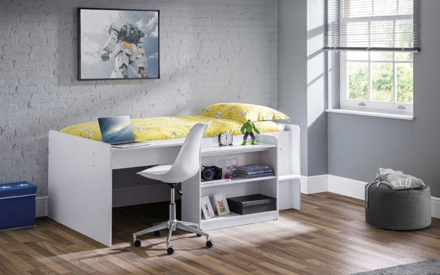 Neptune Mid Sleeper Bed with Desk & Storage - Julian Bowen