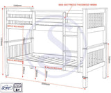 Neptune Single Bunk Bed 3ft - Seconique