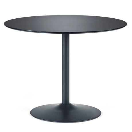 Nero 100cm Round Pedestal Dining Table - Julian Bowen
