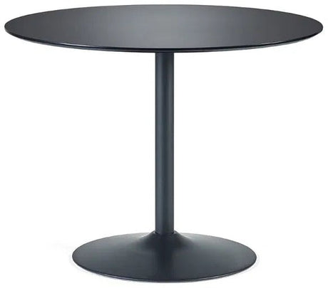 Nero 80cm Round Pedestal Dining Table - Julian Bowen