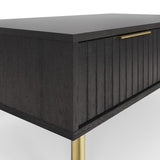 Nervata Black Coffee Table with Gold Legs - GFW