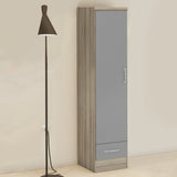 Nevada 1 Door 1 Drawer Wardrobe - Seconique