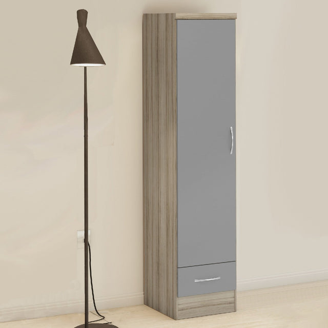 Nevada 1 Door 1 Drawer Wardrobe - Seconique