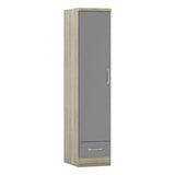 Nevada 1 Door 1 Drawer Wardrobe - Seconique