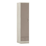 Nevada 1 Door 1 Drawer Wardrobe - Seconique