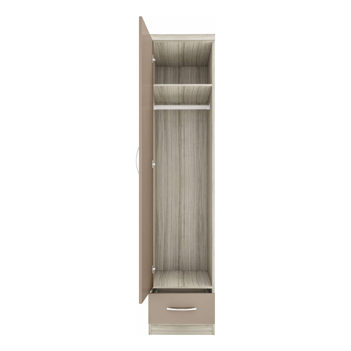 Nevada 1 Door 1 Drawer Wardrobe - Seconique