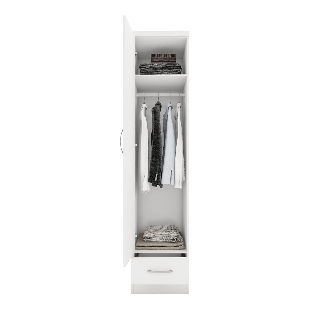 Nevada 1 Door 1 Drawer Wardrobe - Seconique