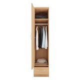 Nevada 1 Door 1 Drawer Wardrobe - Seconique