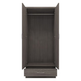 Nevada 2 Door 1 Drawer Mirrored Wardrobe - Seconique