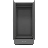 Nevada 2 Door 1 Drawer Mirrored Wardrobe - Seconique