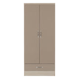 Nevada 2 Door 1 Drawer Wardrobe - Seconique