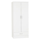 Nevada 2 Door 1 Drawer Wardrobe - Seconique
