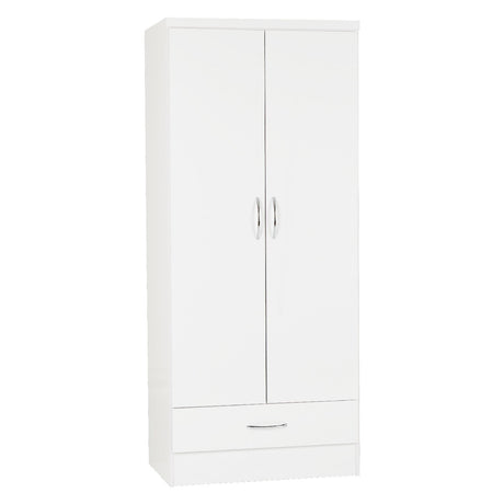 Nevada 2 Door 1 Drawer Wardrobe - Seconique