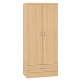 Nevada 2 Door 1 Drawer Wardrobe - Seconique