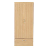 Nevada 2 Door 1 Drawer Wardrobe - Seconique