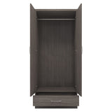 Nevada 2 Door 1 Drawer Wardrobe - Seconique