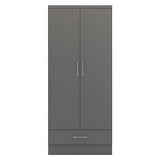 Nevada 2 Door 1 Drawer Wardrobe - Seconique