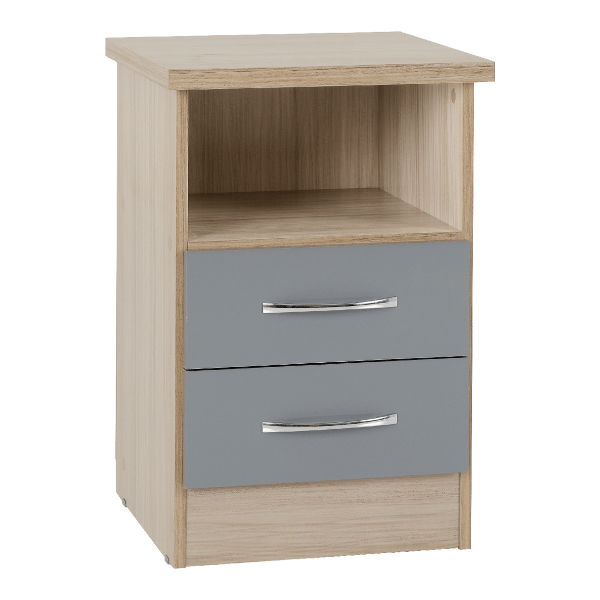 Nevada 2 Drawer Bedside Cabinet - Seconique