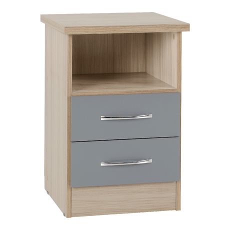 Nevada 2 Drawer Bedside Cabinet - Seconique