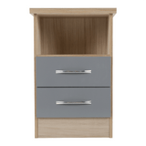 Nevada 2 Drawer Bedside Cabinet - Seconique