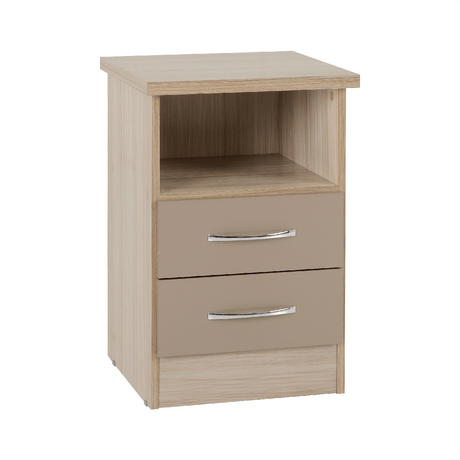 Nevada 2 Drawer Bedside Cabinet - Seconique
