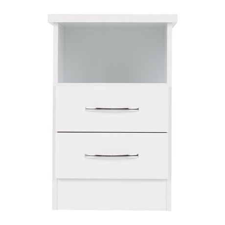 Nevada 2 Drawer Bedside Cabinet - Seconique
