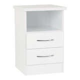 Nevada 2 Drawer Bedside Cabinet - Seconique