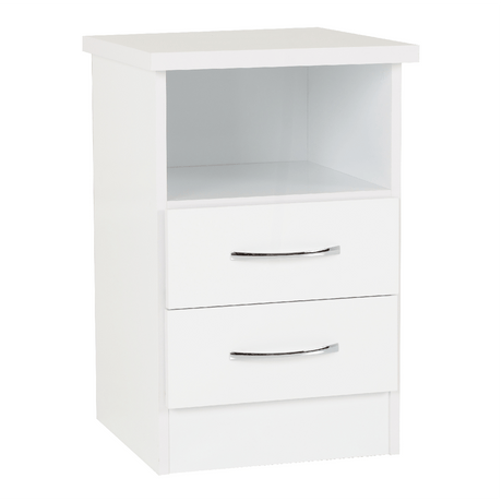 Nevada 2 Drawer Bedside Cabinet - Seconique