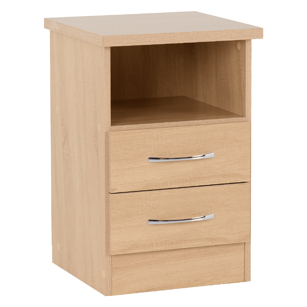 Nevada 2 Drawer Bedside Cabinet - Seconique