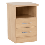 Nevada 2 Drawer Bedside Cabinet - Seconique