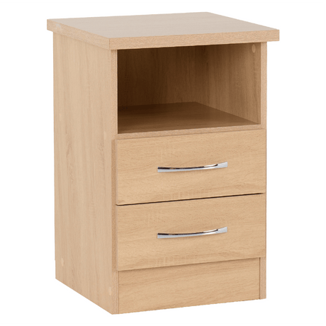 Nevada 2 Drawer Bedside Cabinet - Seconique