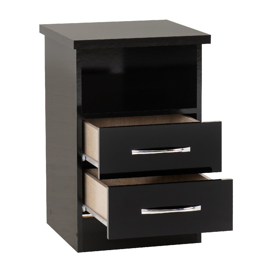 Nevada 2 Drawer Bedside Cabinet - Seconique