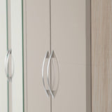 Nevada 3 Door 2 Drawer Mirrored Wardrobe - Seconique