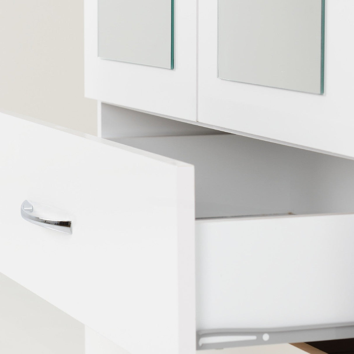Nevada 3 Door 2 Drawer Mirrored Wardrobe - Seconique